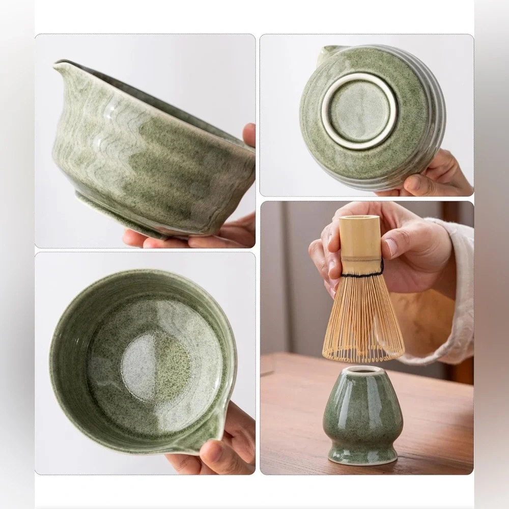 NEW 5 Pcs Jade Green Matcha Kit for Matcha Lover